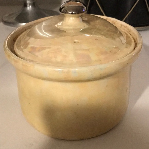 Royal Rochester Other - Yellow lidded Royal Rochester 50’s Stoneware Casserole Yellow Opalescent